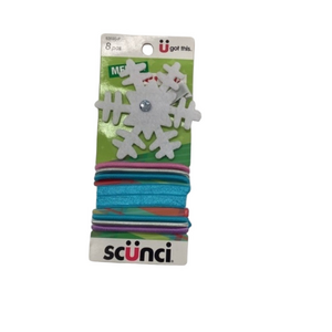 Scunci Snow‎ Flakes Assortment Ties 8pcs 53590-P